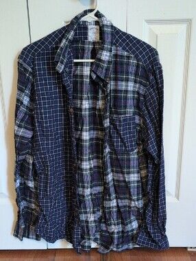 Brooks Brothers Plaid Regent Button-Up - Navy, Green, White